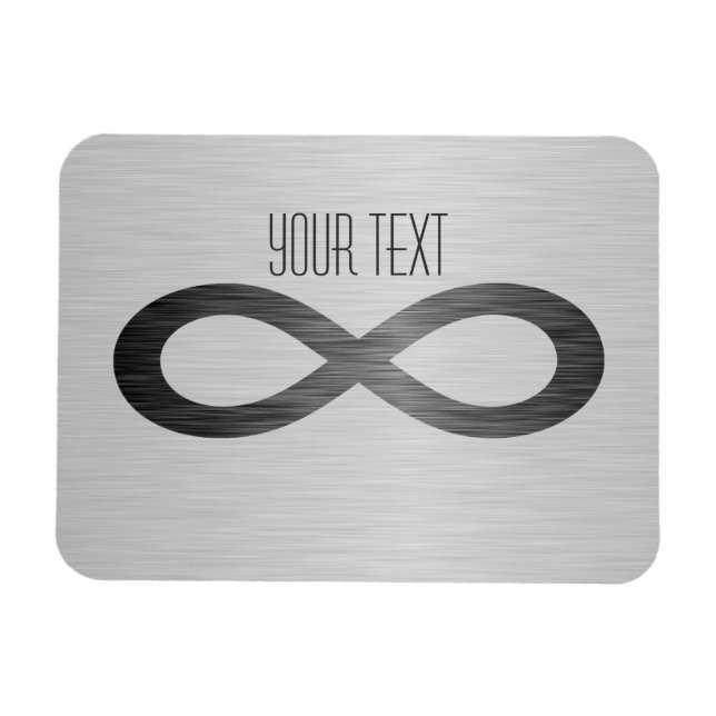 Infinity Symbol On Faux Metal Texture by STaylor Magnet (Horizontal)