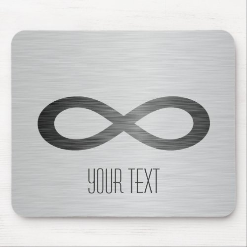 Infinity Symbol On Faux Metal Texture by STaylor Mouse Pad