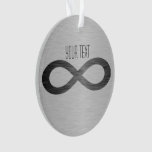 Infinity Symbol On Faux Metal Texture By Staylor Ornament at Zazzle