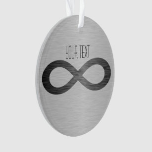 TOOLOUD Always Infinity Symbol Circular Metal Christmas Ornament