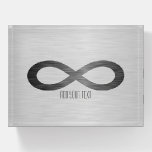 Infinity Symbol on Faux Metal Texture by STaylor Paperweight