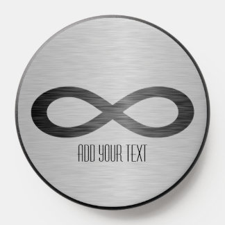 Infinity Symbol on Faux Metal Texture by STaylor PopSocket