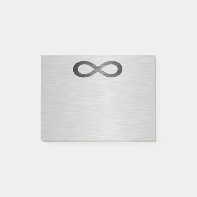 Infinity Symbol On Faux Metal Texture by STaylor Post-it Notes (Front)