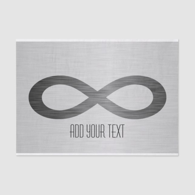 Infinity Symbol On Faux Metal Texture by STaylor Tissue Paper (Front)