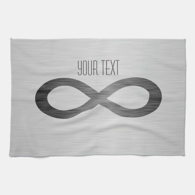 Infinity Symbol On Faux Metal Texture by STaylor Towel (Horizontal)