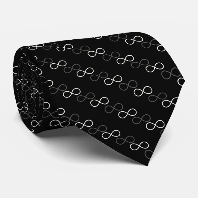 Infinity Symbol Pattern | Geek Gifts Neck Tie (Rolled)