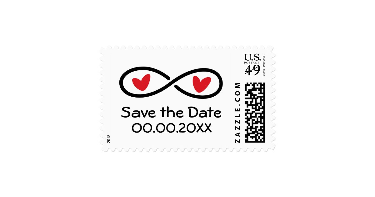 infinity_symbol_red_hearts_wedding_save_the_date_postage r15f8eb54652c4f85bf4ca69d48f63f8d_zhor2_8byvr_630