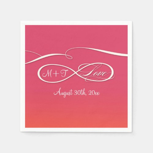 Infinity Symbol Sign Infinite Love Wedding Ombre Paper Napkins