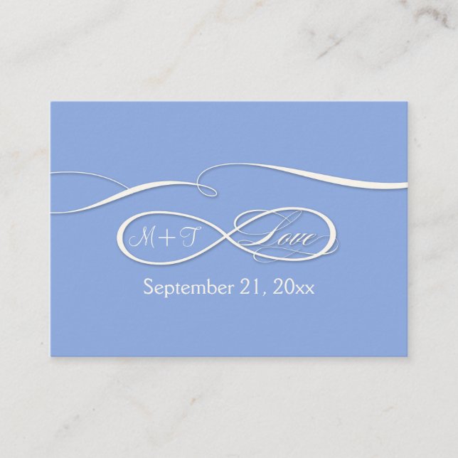 Infinity Symbol Sign Infinite Love Wedding Set Place Card (Front)