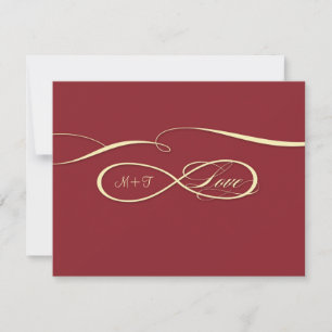 Infinity Symbol Sign Infinite Love Wedding Set RSVP Card