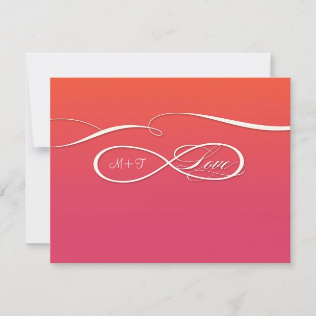 Infinity Symbol Sign Infinite Love Wedding Set RSVP Card (Front)