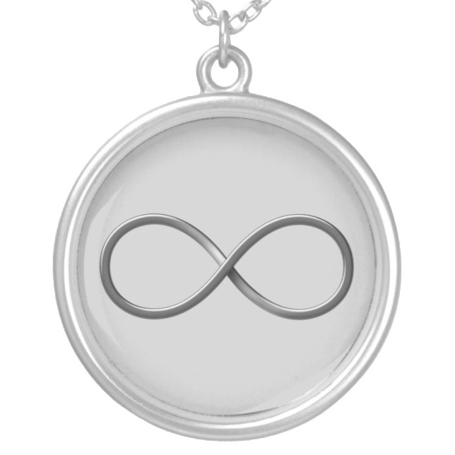 Infinity Symbol Silver Plated Necklace (Front)