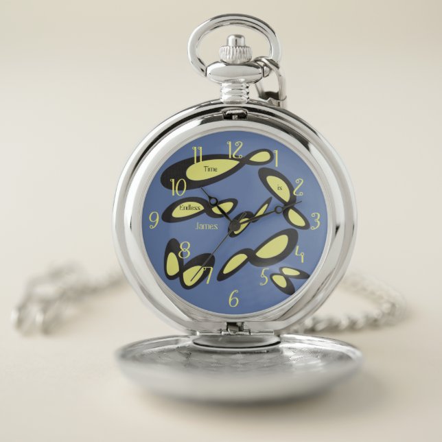 Infinity Symbol - Time Is Endless Design Pocket Watch (Inside)