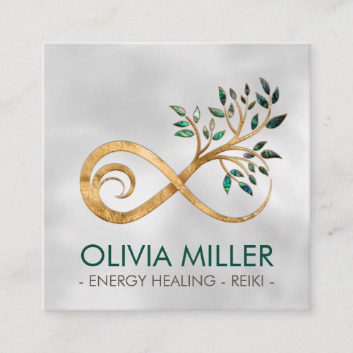 Infinity Symbol _ Tree branch Square Business Card