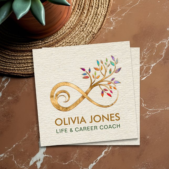 Infinity Symbol - Tree branch Square Business Card (Creator Uploaded)