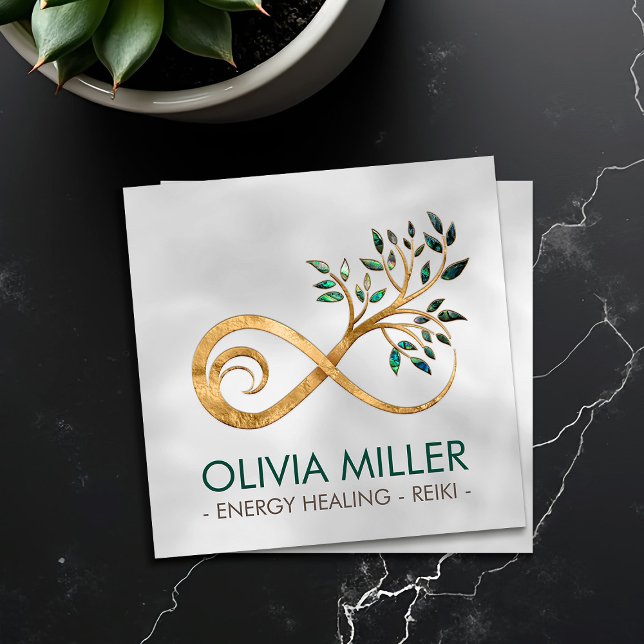 Infinity Symbol - Tree branch Square Business Card (Creator Uploaded)