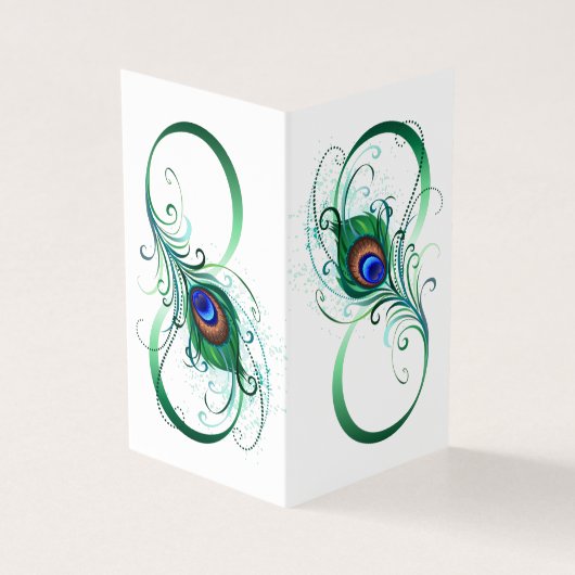 Infinity Symbol with Peacock Feather (Outside)