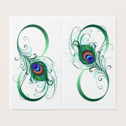 Infinity Symbol with Peacock Feather (Outside Unfolded)