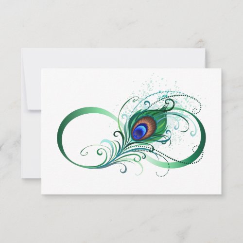 Infinity Symbol with Peacock Feather