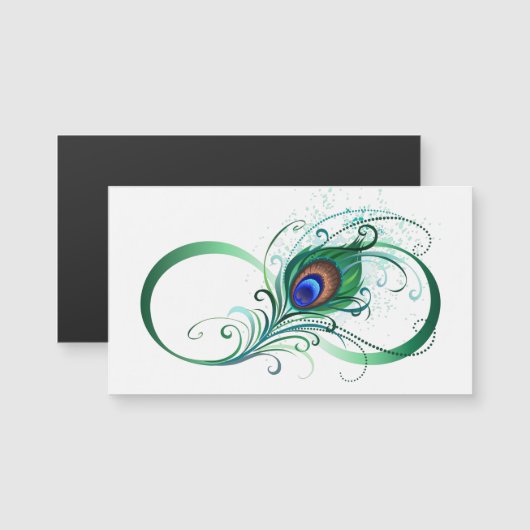 Infinity Symbol with Peacock Feather (Front/Back)