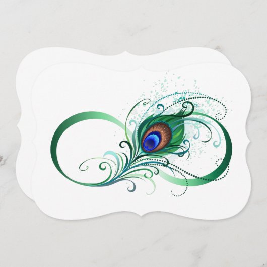 Infinity Symbol with Peacock Feather (Front/Back)