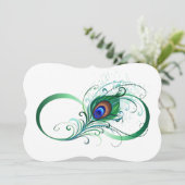 Infinity Symbol with Peacock Feather (Standing Front)