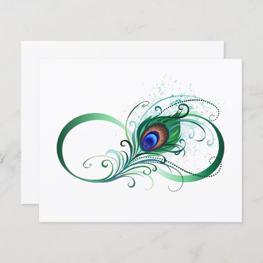 Infinity Symbol with Peacock Feather (Front/Back)
