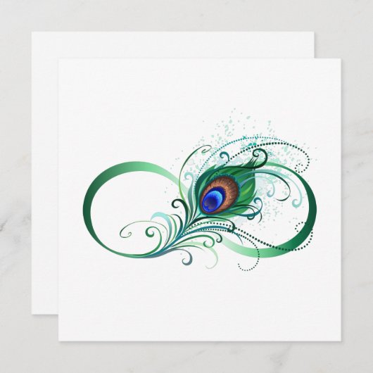 Infinity Symbol with Peacock Feather (Front/Back)