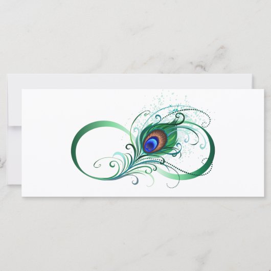 Infinity Symbol with Peacock Feather (Front)