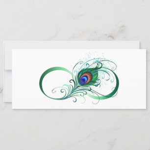 Infinity Symbol with Peacock Feather