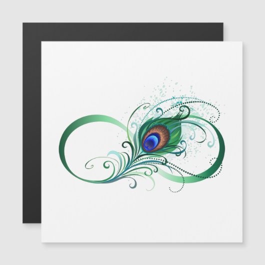 Infinity Symbol with Peacock Feather (Front/Back)