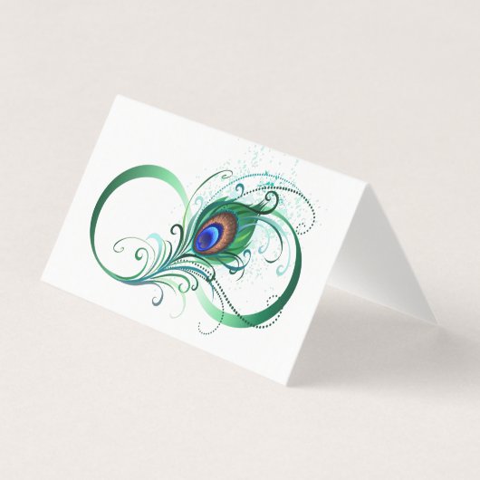 Infinity Symbol with Peacock Feather (Front)