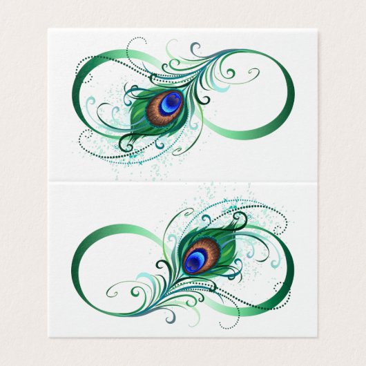 Infinity Symbol with Peacock Feather (Outside Unfolded)