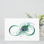 Infinity Symbol with Peacock Feather (Standing Front)
