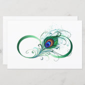 Infinity Symbol with Peacock Feather (Front/Back)