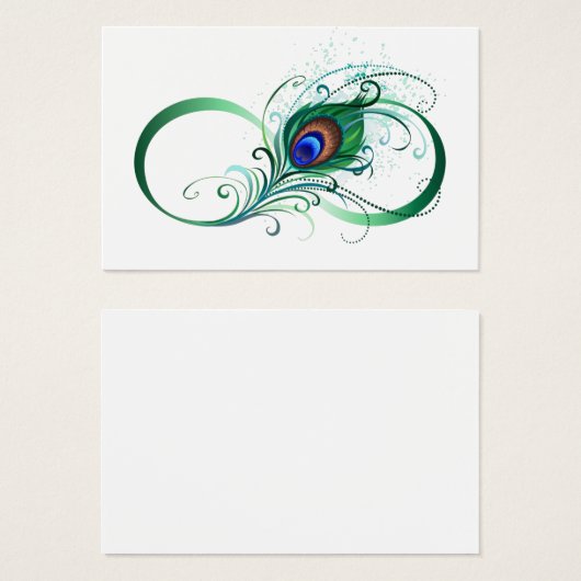 Infinity Symbol with Peacock Feather (Front & Back)
