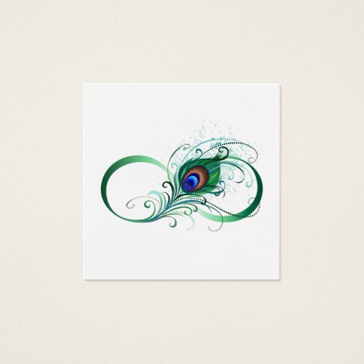 Infinity Symbol with Peacock Feather (Front)