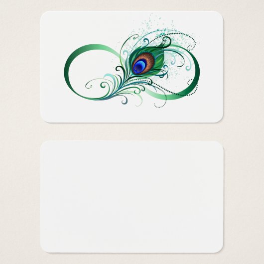Infinity Symbol with Peacock Feather (Front & Back)