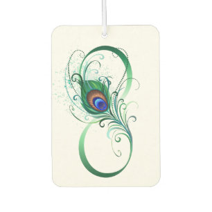 Infinity Symbol with Peacock Feather Air Freshener