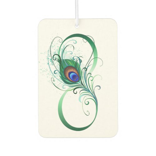 Infinity Symbol with Peacock Feather Air Freshener