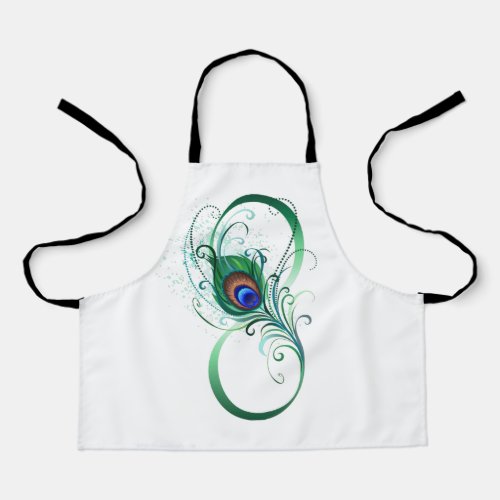 Infinity Symbol with Peacock Feather Apron