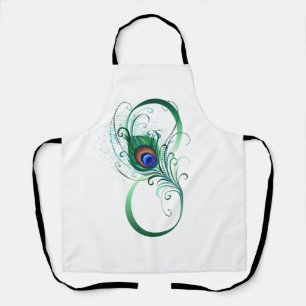 Infinity Symbol with Peacock Feather Apron