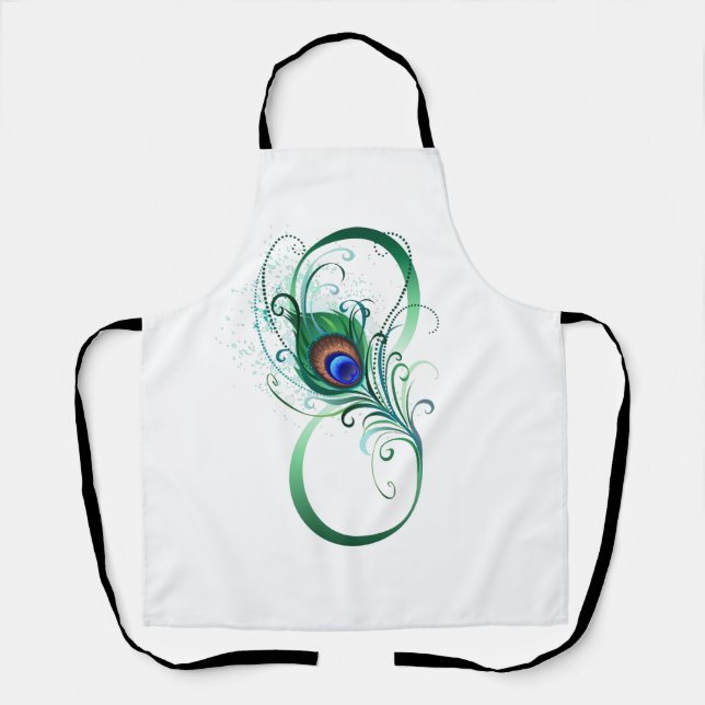 Infinity Symbol with Peacock Feather Apron (Front)