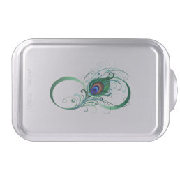 Infinity Symbol with Peacock Feather Cake Pan