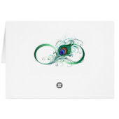 Infinity Symbol with Peacock Feather Cards (Back Horizontal)