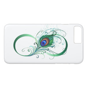 Infinity Symbol with Peacock Feather iPhone 8 Plus/7 Plus Case