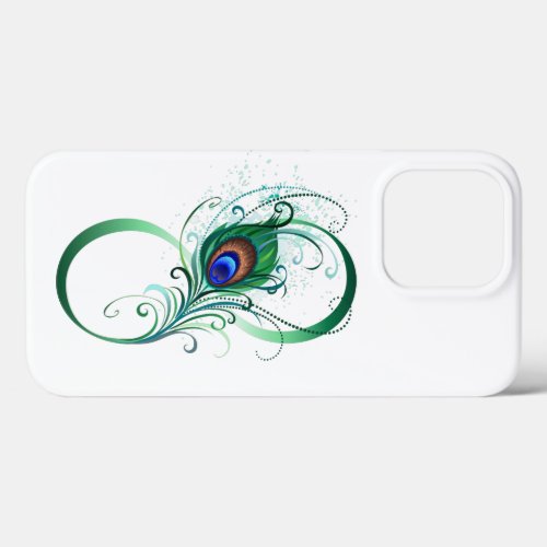 Infinity Symbol with Peacock Feather iPhone 13 Pro Case