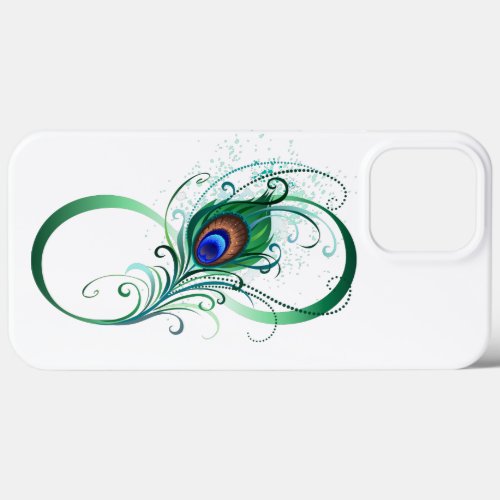 Infinity Symbol with Peacock Feather iPhone 13 Pro Max Case