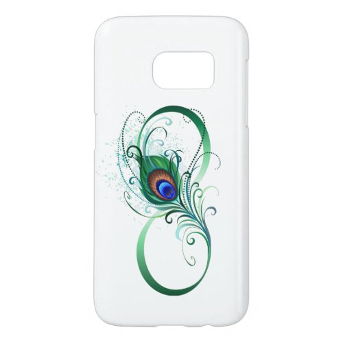 Infinity Symbol with Peacock Feather Samsung Galaxy S7 Case