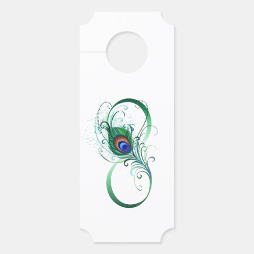 Infinity Symbol with Peacock Feather Door Hanger